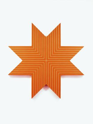 Frank Stella Port Tampa City 1963 red lead on canv...