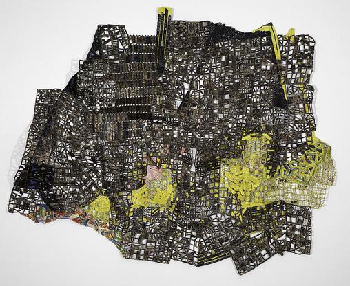 El Anatsui Almost 2017 aluminum and copper wire di...