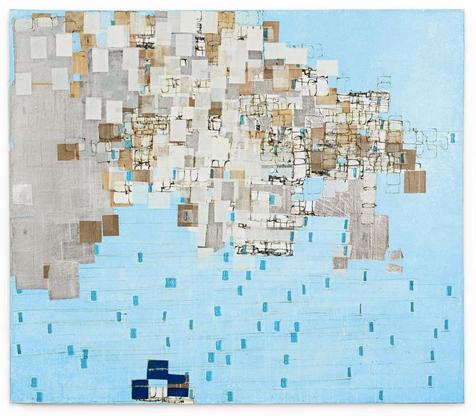 Mark Bradford Fly in the Buttermilk 2002 acrylic o...