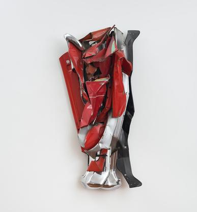 John Chamberlain Funn 1978 painted and chromium-pl...