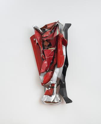 John Chamberlain Funn 1978 painted and chromium-pl...