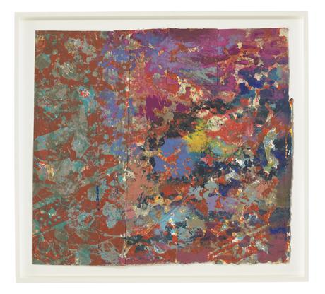 Sam Gilliam Blowing Cool Red 1974 acrylic and scre...