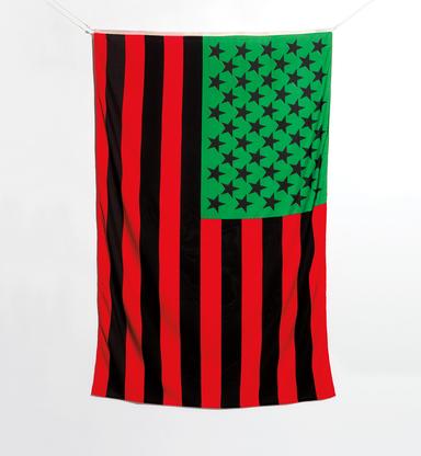 David Hammons African-American Flag 1990 dyed cott...