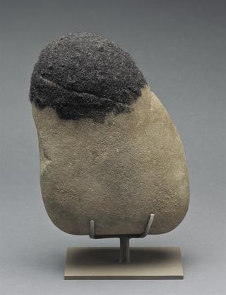 David Hammons Untitled 2004 rock and hair 12 x 9 x...