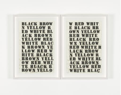 Glenn Ligon Untitled (Black, Brown, Yellow, Red, W...