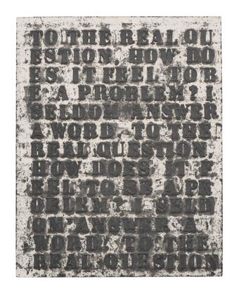 Glenn Ligon Untitled (To the Real Question...W.E.B...