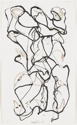 Brice Marden Stele Drawing 5 2007 Kremer ink on Ri...
