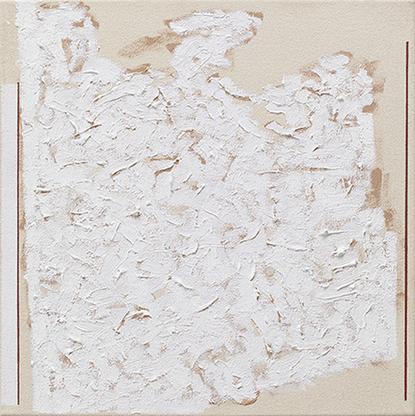 Robert Ryman Stamp 2002 oil on canvas 14 x 14 inch...
