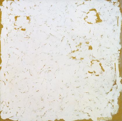 Robert Ryman Wing 2000 oil on cardboard 13 3/8 x 1...
