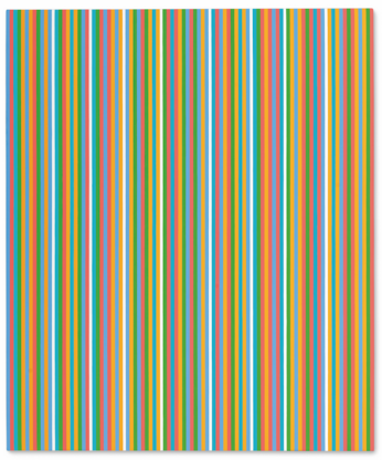Bridget Riley Java 1983 oil on linen 86 1/4 x 71 3...