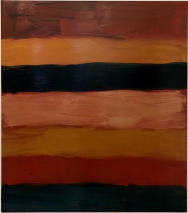 Sean Scully Landline Red Pool 2019 oil on aluminum...