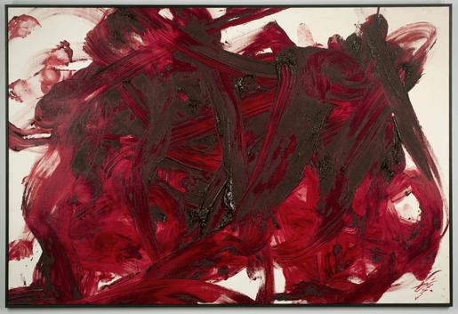 Kazuo Shiraga Enju 1983 oil on canvas 52 x 77 inch...