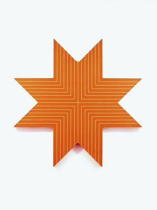 Frank Stella Port Tampa City 1963 red lead on canv...